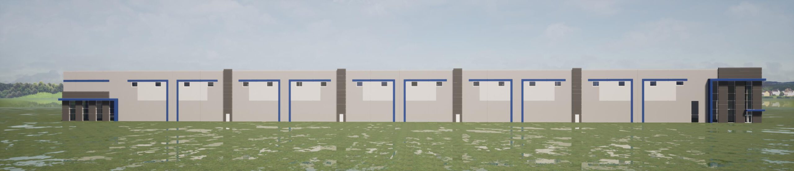 Exterior Concept View - North wall
